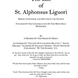 The Life of St. Alphonsus Liguori